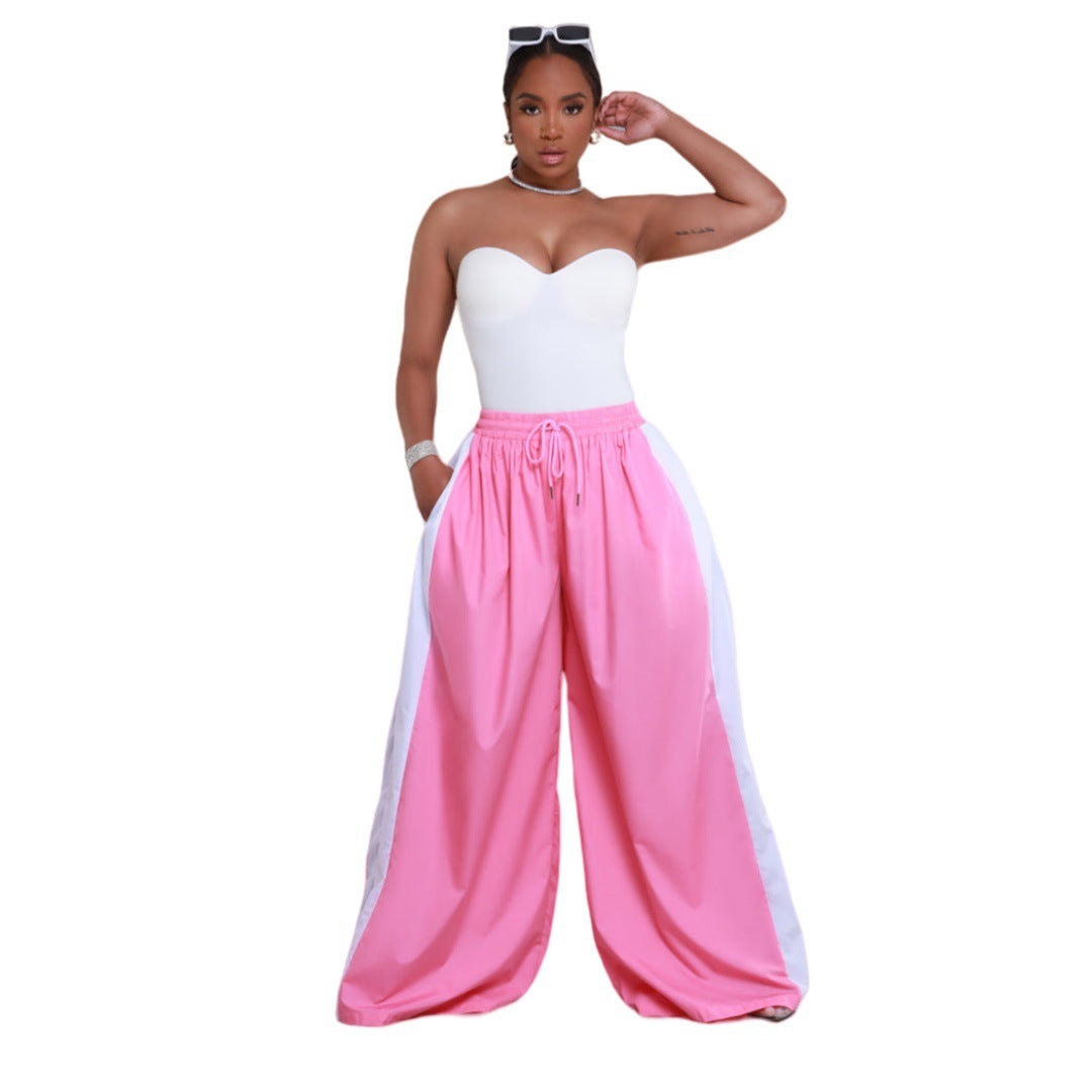 Fashion Casual Color Matching Wide-Leg Pants Women's Clothing 9