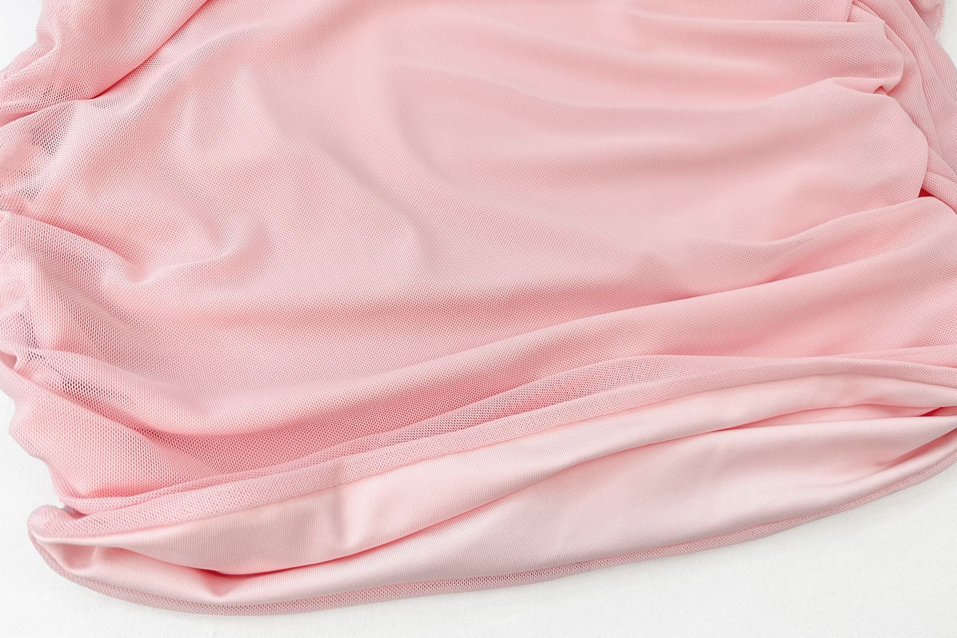 Women summer sexy solid tie Halter neck mesh dress 17