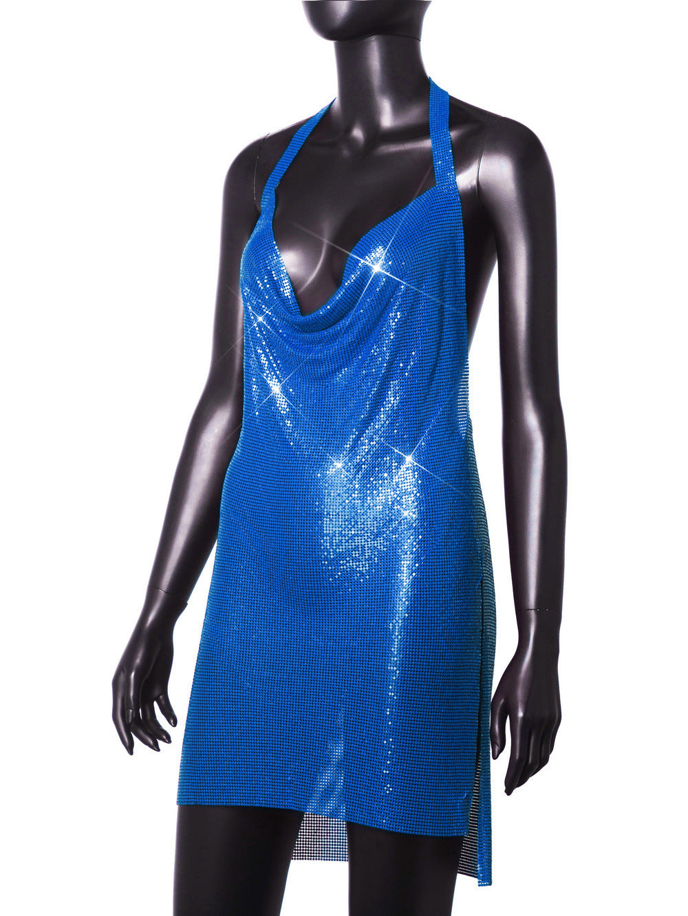 Sexy Metal Sequin Strap Night Club Dress 40