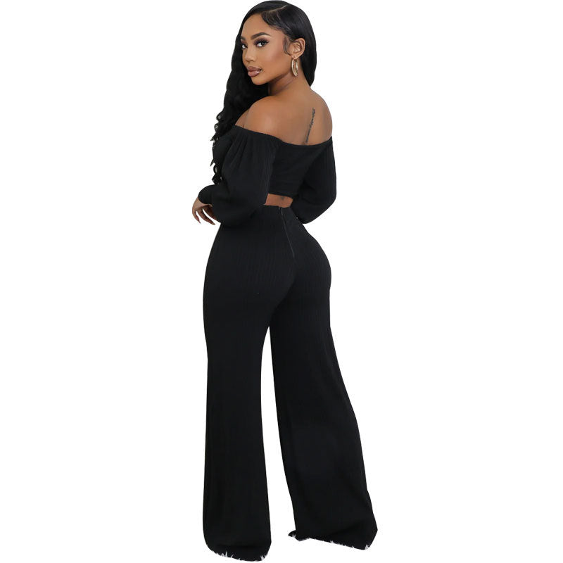 Women Casual Long Sleeve Top and Pant Two-Piece Set 5