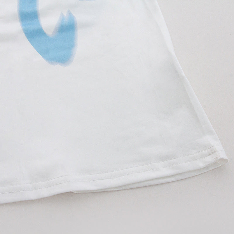 Women Fall Round Neck Long Sleeve Graffiti Letter Print Dress 14