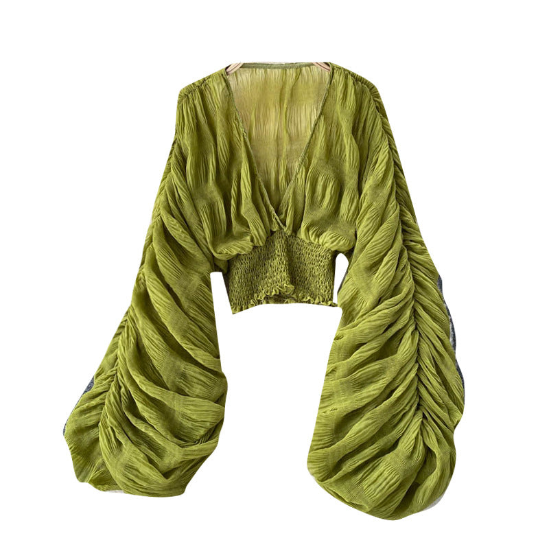 Women Pleated Crop Top 10