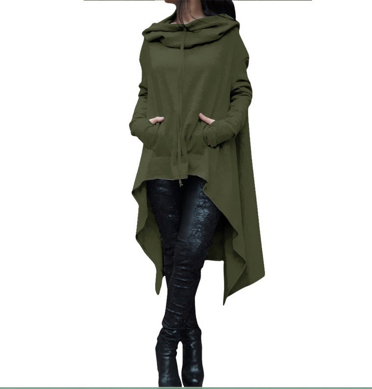 WomenSolid Casual Long Hoodies 5