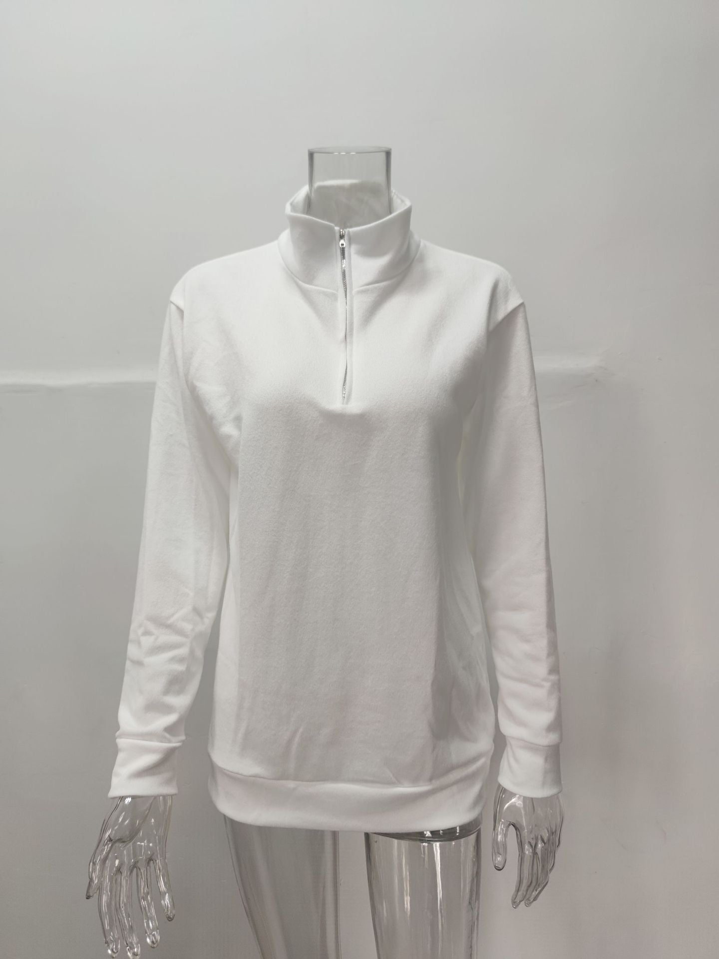 Men's Autumn Long Sleeve V-Neck Zipper Casual Top 34