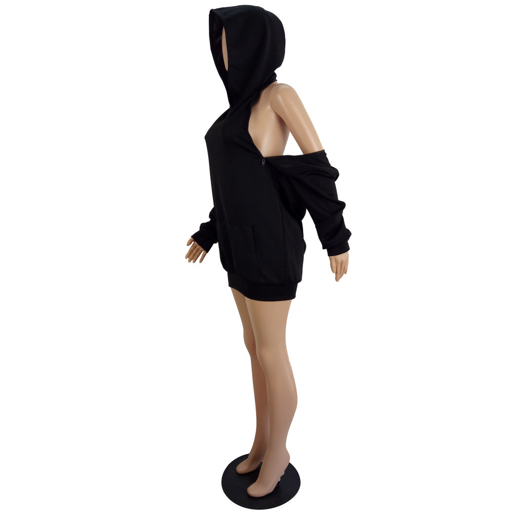 Women's Sexy Style Two-Wear Hooded Dress 13