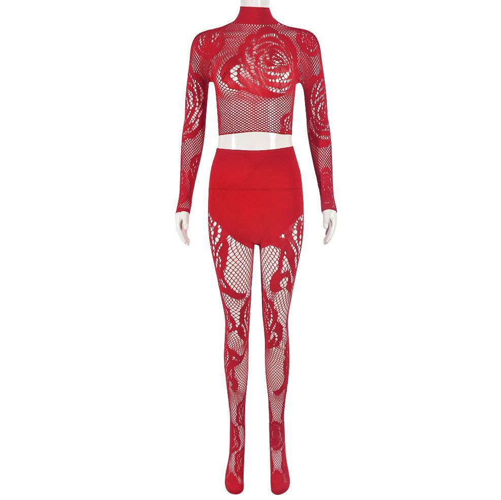 Women mesh hollow Sexy Lingerie Set 10