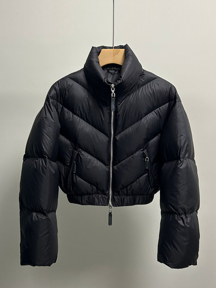 Women's Retro Down Jacket Puff Coat 8