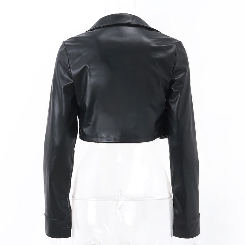 Women Sexy Crop Jacket Coat 11
