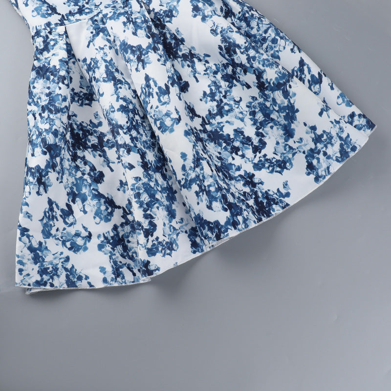 Women Summer Sexy Holidays Printed Lace Dress 13