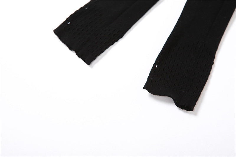 Summer Women's Sexy Hollow Jacquard Knitting High Waist Tight Fitting Jumpsuit 17