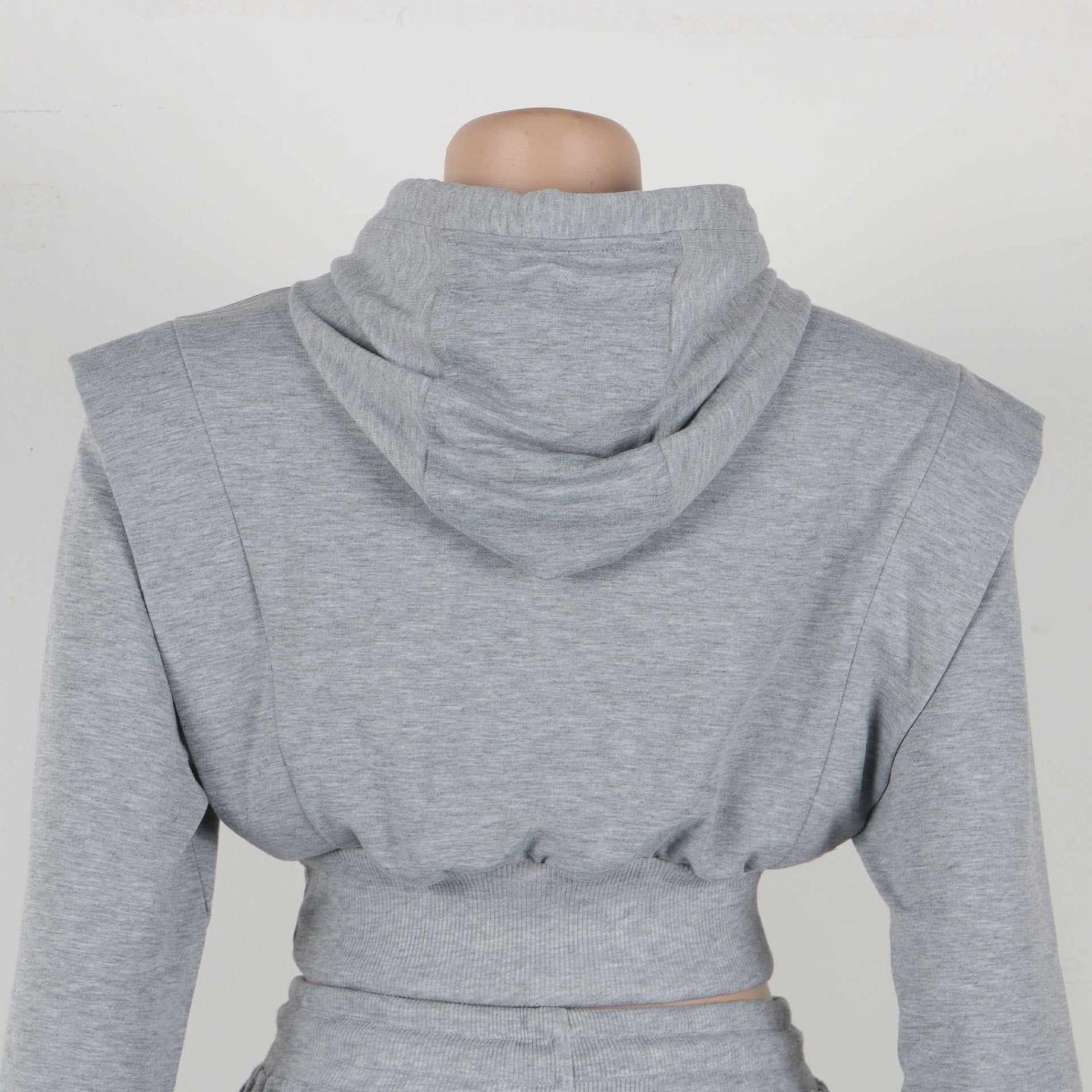 Solid Color Hooded Hoodies Wide Leg Pants Two-Piece Set 7