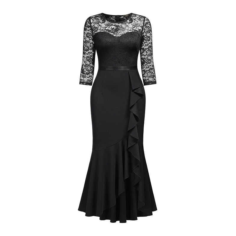 Women formal party fishtail maxi dress 11