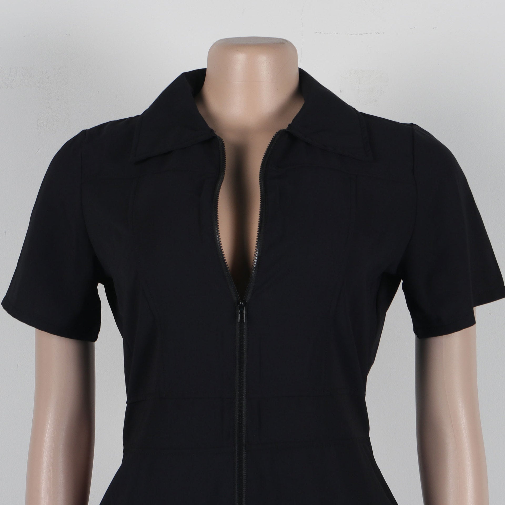 Women Sexy Summer Zipper Pocket Jumpsuit 19