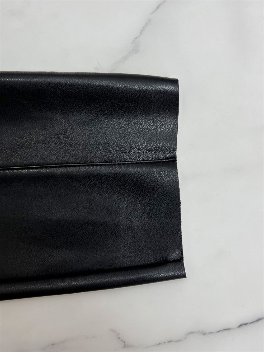 Trendy Fashion Tight Fitting Velvet Pu Leather Pants Women's Spring and Autumn Trousers 10