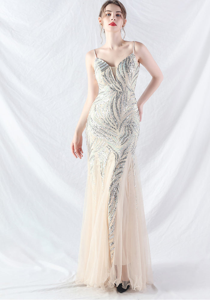 Plus Size Women 3xl4xl Sequins Plus Formal Party Maxi Evening Dress