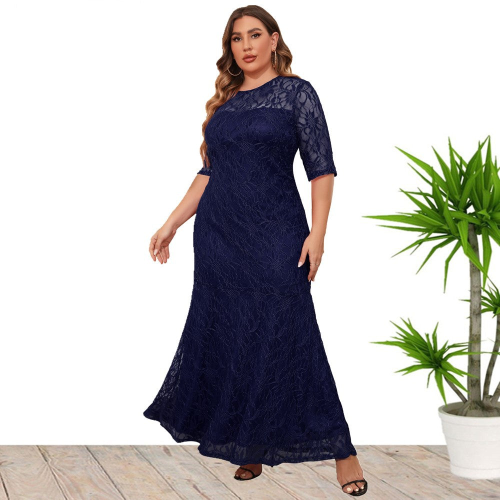 Plus Size Women's Lace Evening Dress Bridesmaid Dress 8