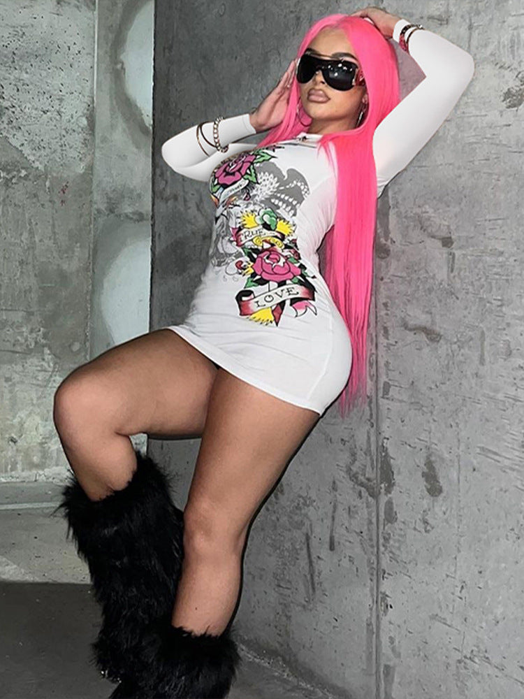 Women's Spring Fashion Sexy Slim Casual Long Sleeve Bodycon Dress 5