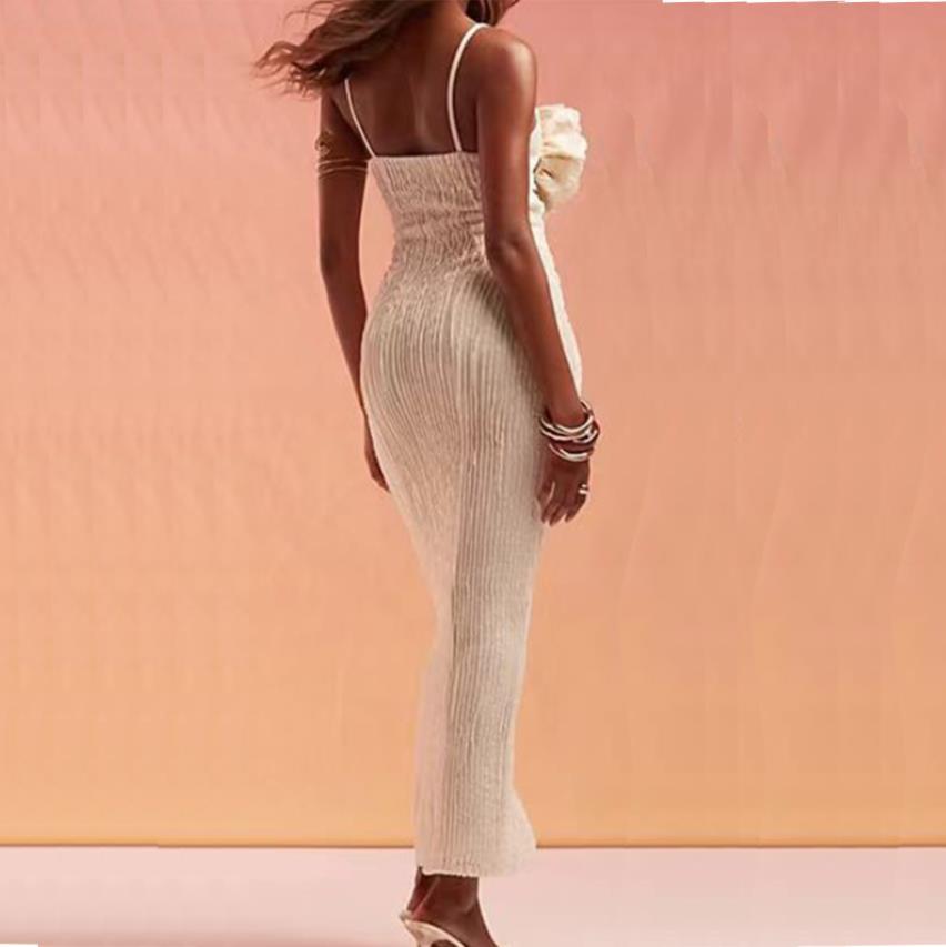 Spring And Summer Strap Beach Sexy Flower Dress 3