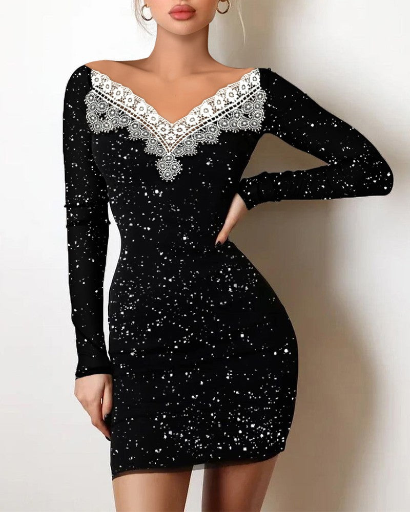 Women Shiny Off Shoulder Bodycon Dress 4