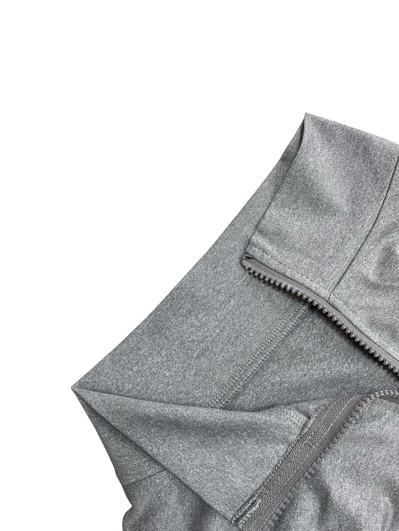 Women's Fashion Turndown Collar Zipper Sports Long Sleeve Top Slim Bell Bottom Pants Yoga Two Piece Set 8