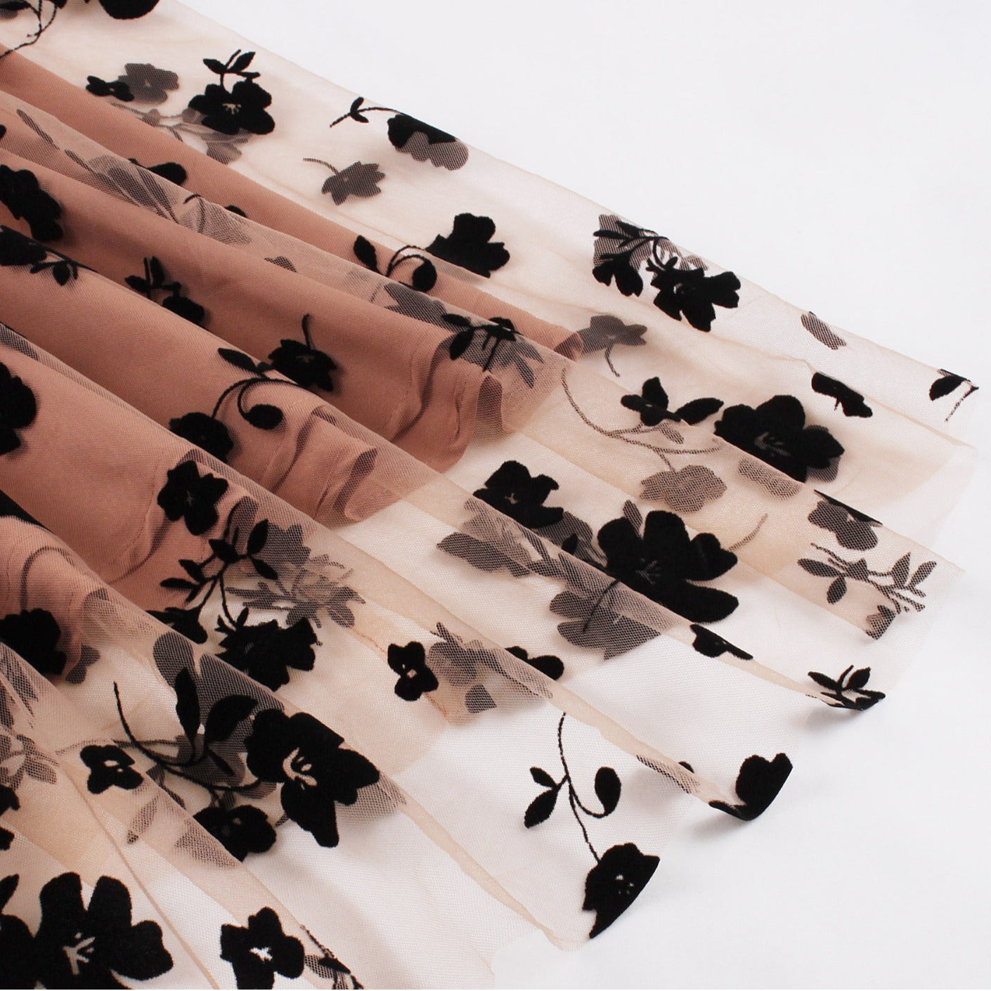 Women's Slim Waist Mesh Patchwork Short Sleeve Round Neck High Waist Chic Retro Swing Dress 6