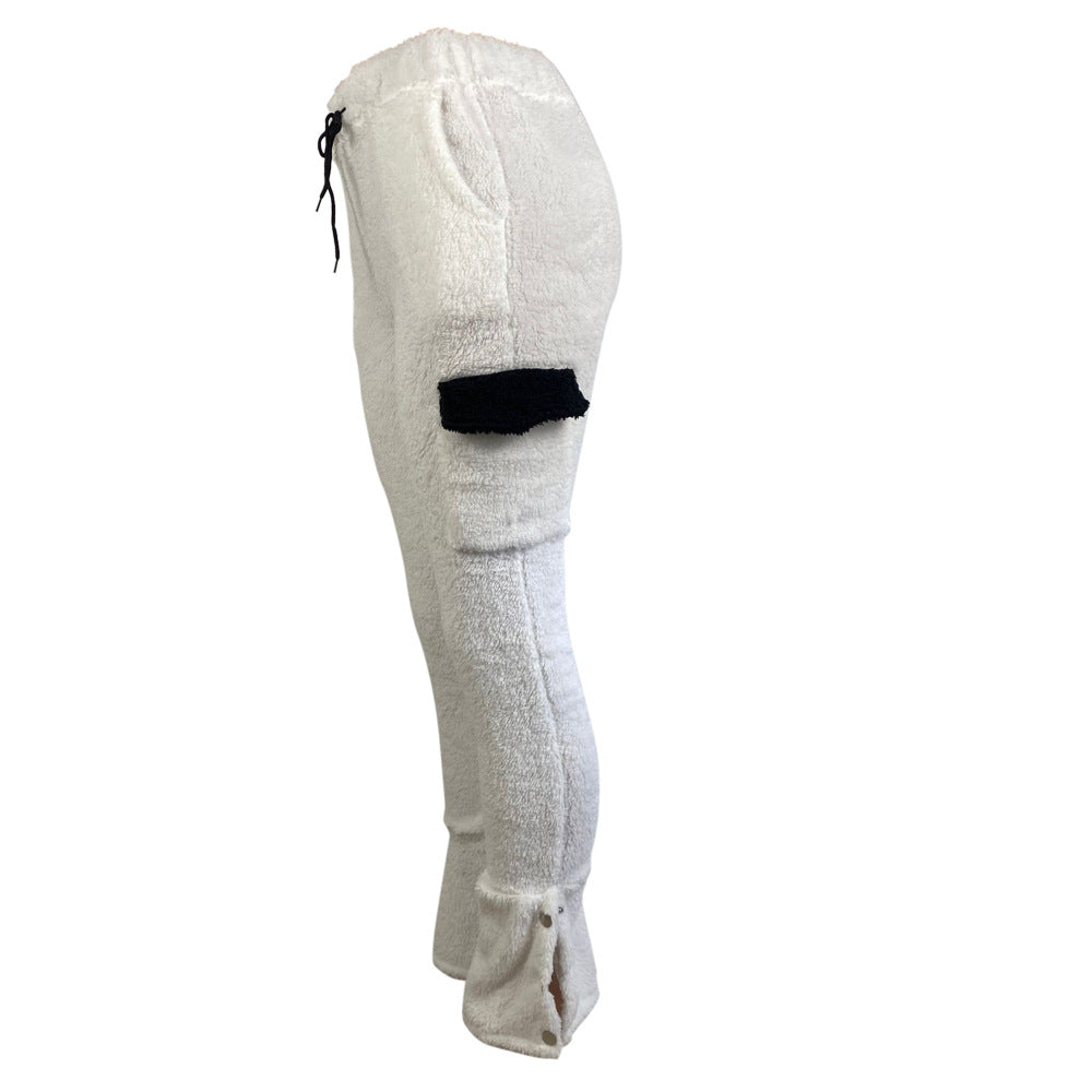 Women's Autumn Winter Fashion Slim Fleece Casual Trousers 12