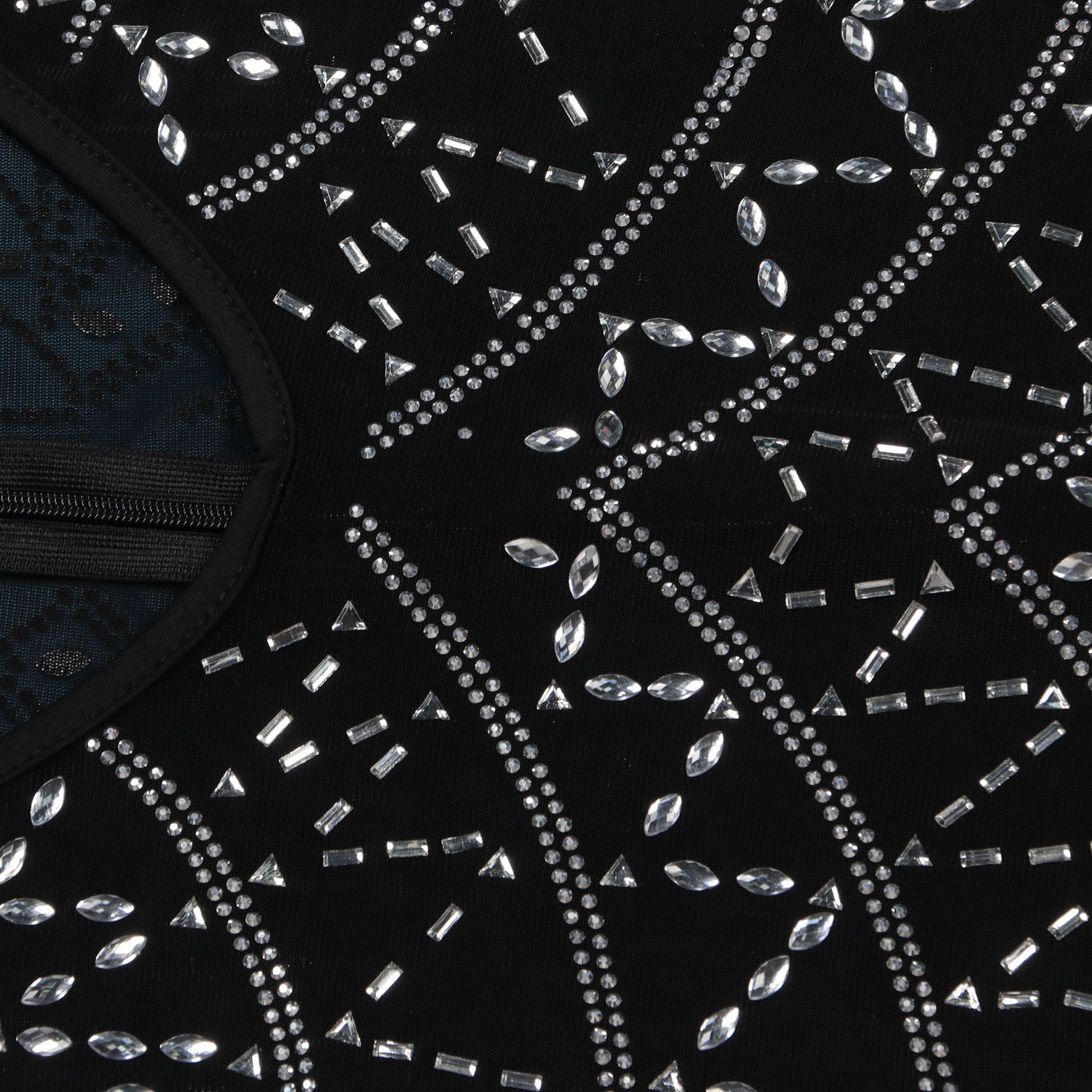 Women Sexy Beaded Tassel See-Through Bodycon Dress 39