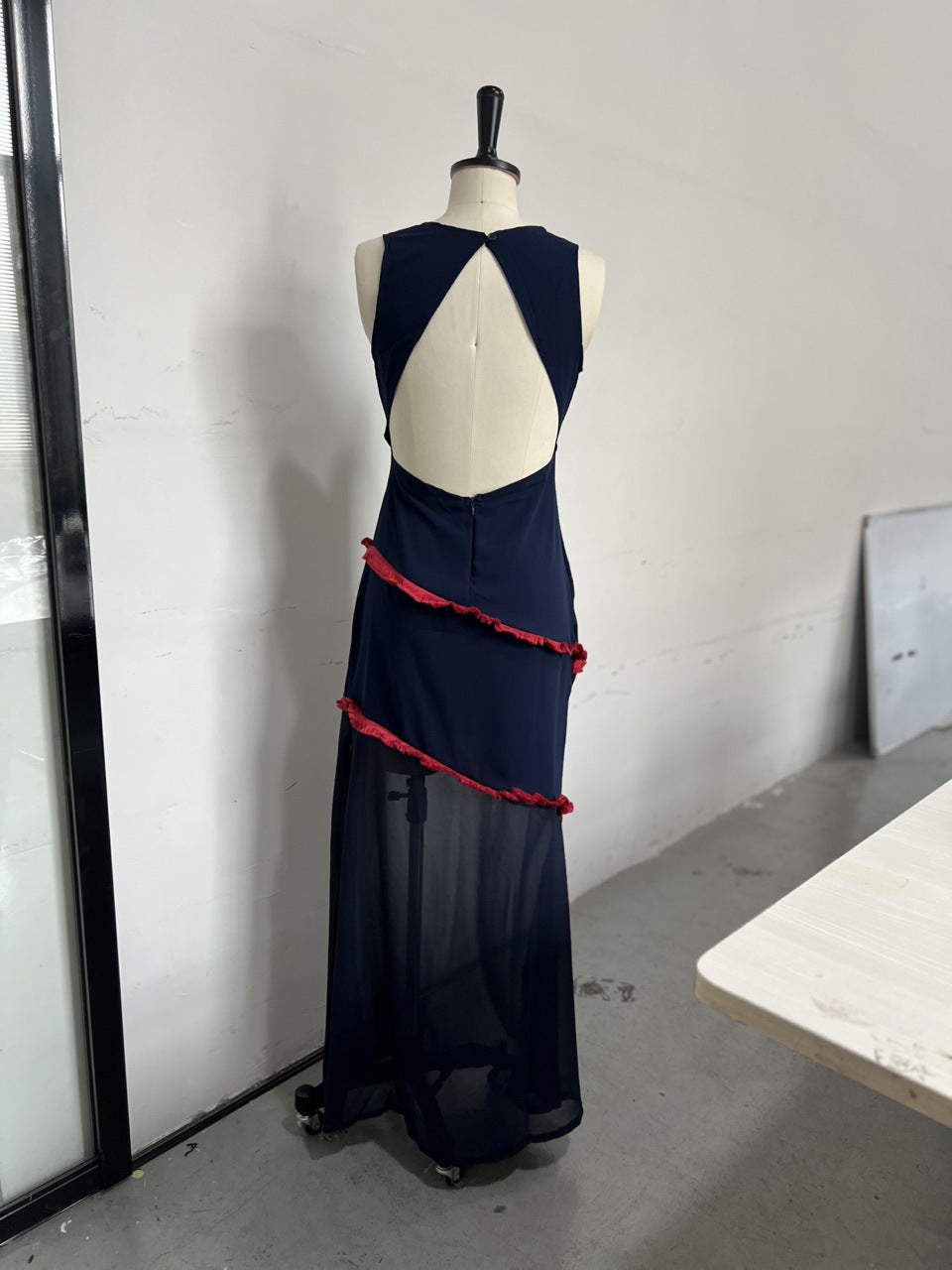 Women Summer Sleeveless Mesh Slit Dress 6