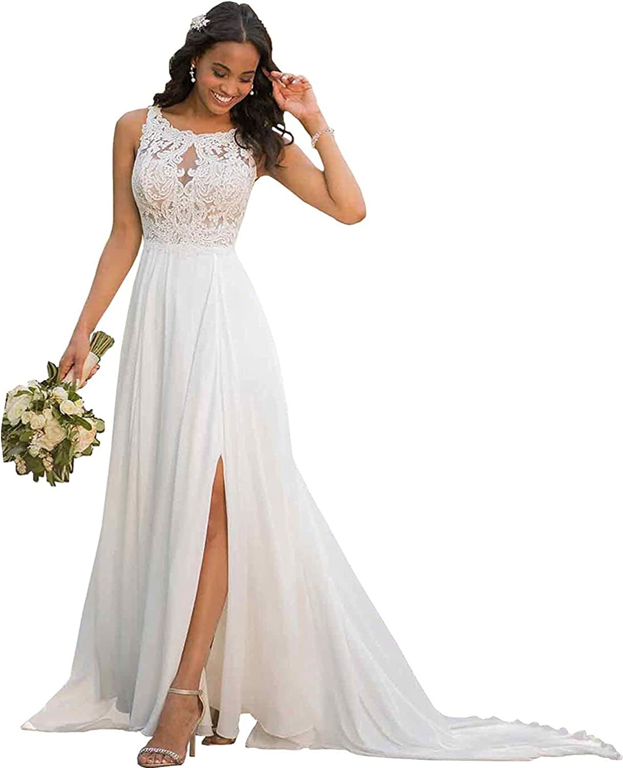 Women See-Through Sexy Split Evening Dress（Processing time need 3-6 days） 3