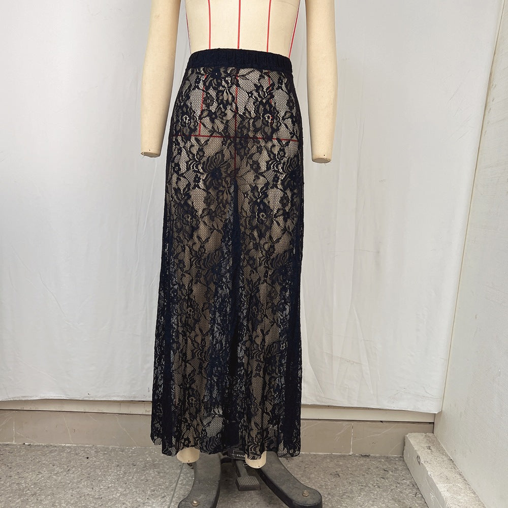 Stylish Summer Lace High-Waist Midi Skirt 6