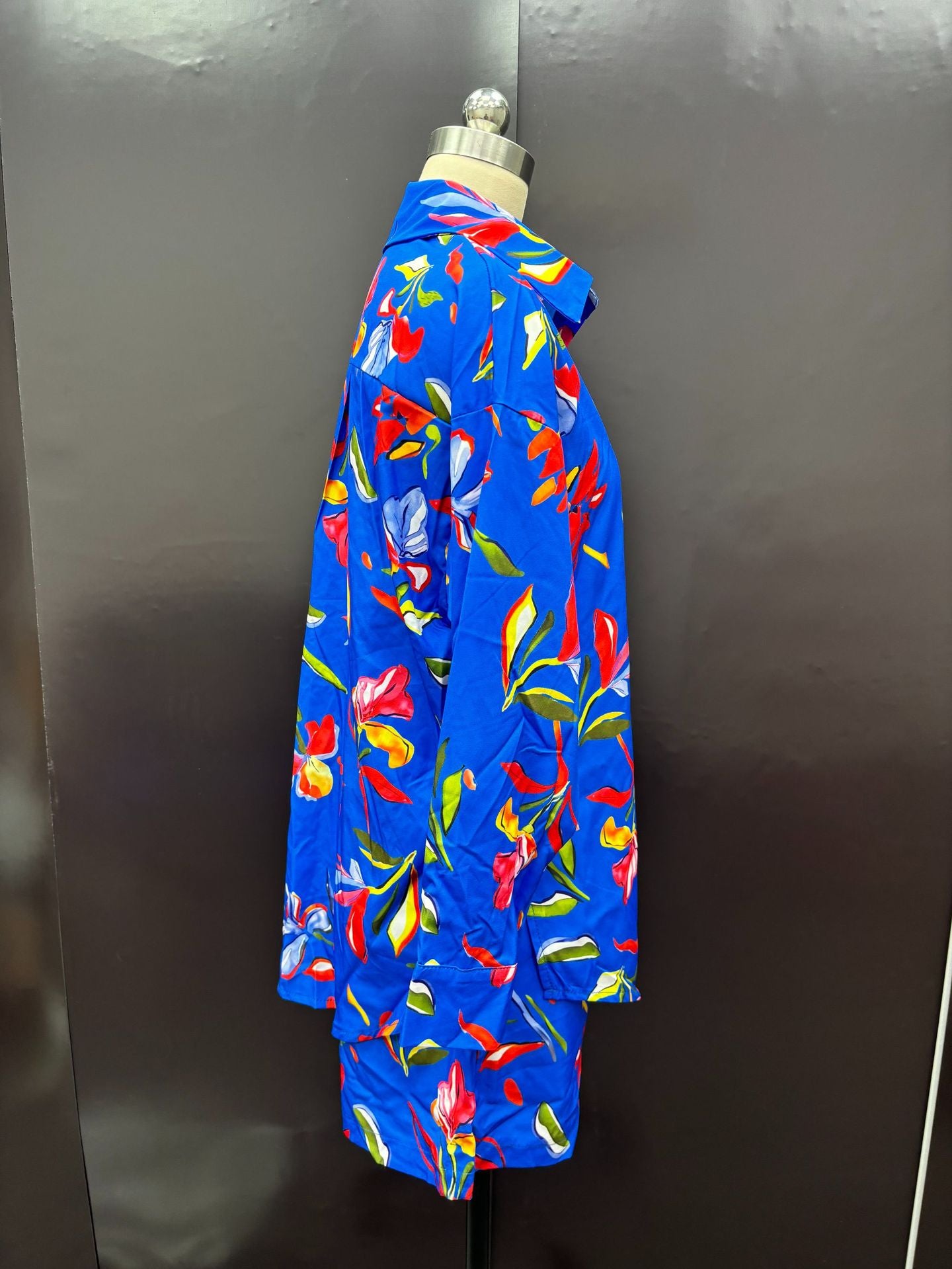 Fall Women Print Long Sleeve Shirt Shorts Women Two-Piece Set 14