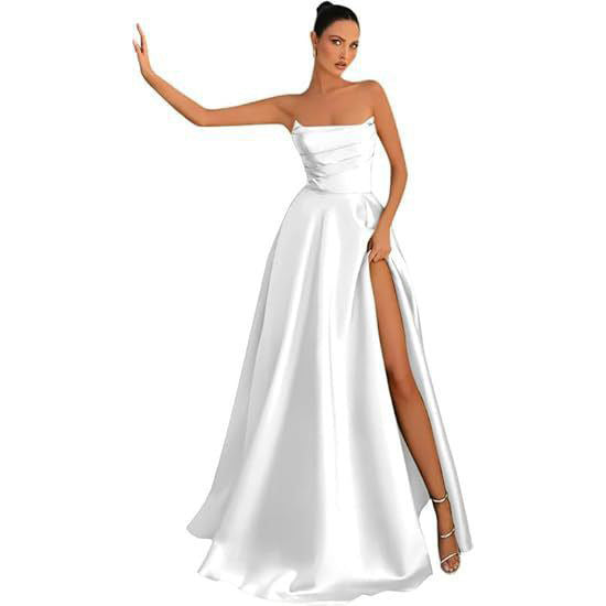 Women Strapless Sexy Slit Formal Party Evening Dress（Processing time need 3-6 days） 32