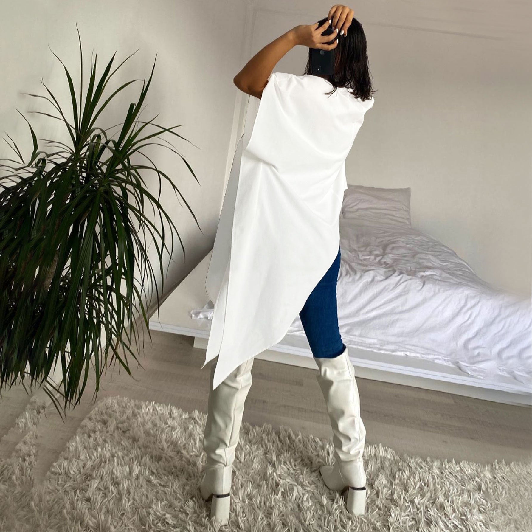 Women's Irregular Shirts Fashion Loose Blouse 5