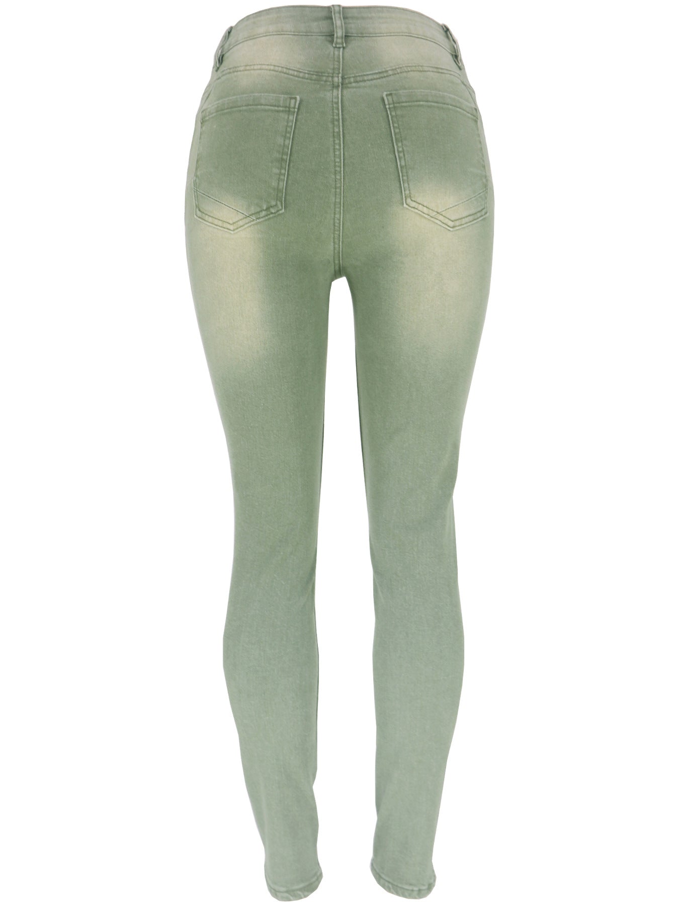 Women's Washed High Waist Denim Pants 16