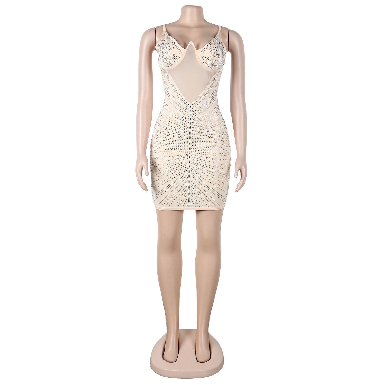Sexy Beaded Strap Dress Nightclub Wear 19