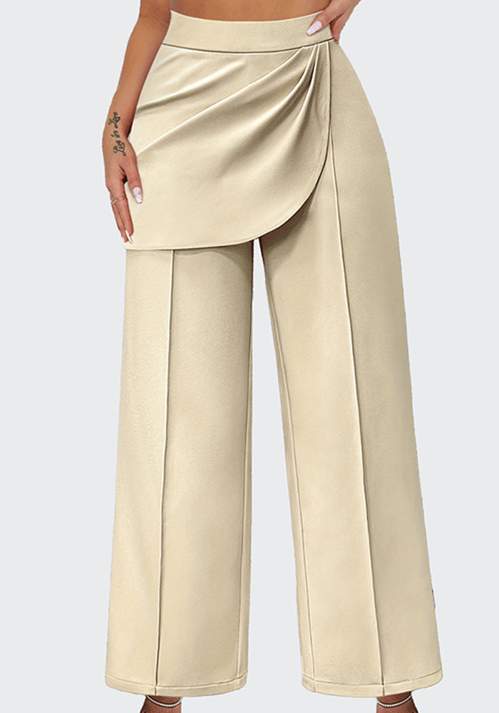 Fashion Chic Career Loose Casual Pants Women Wide Leg Straight Trousers