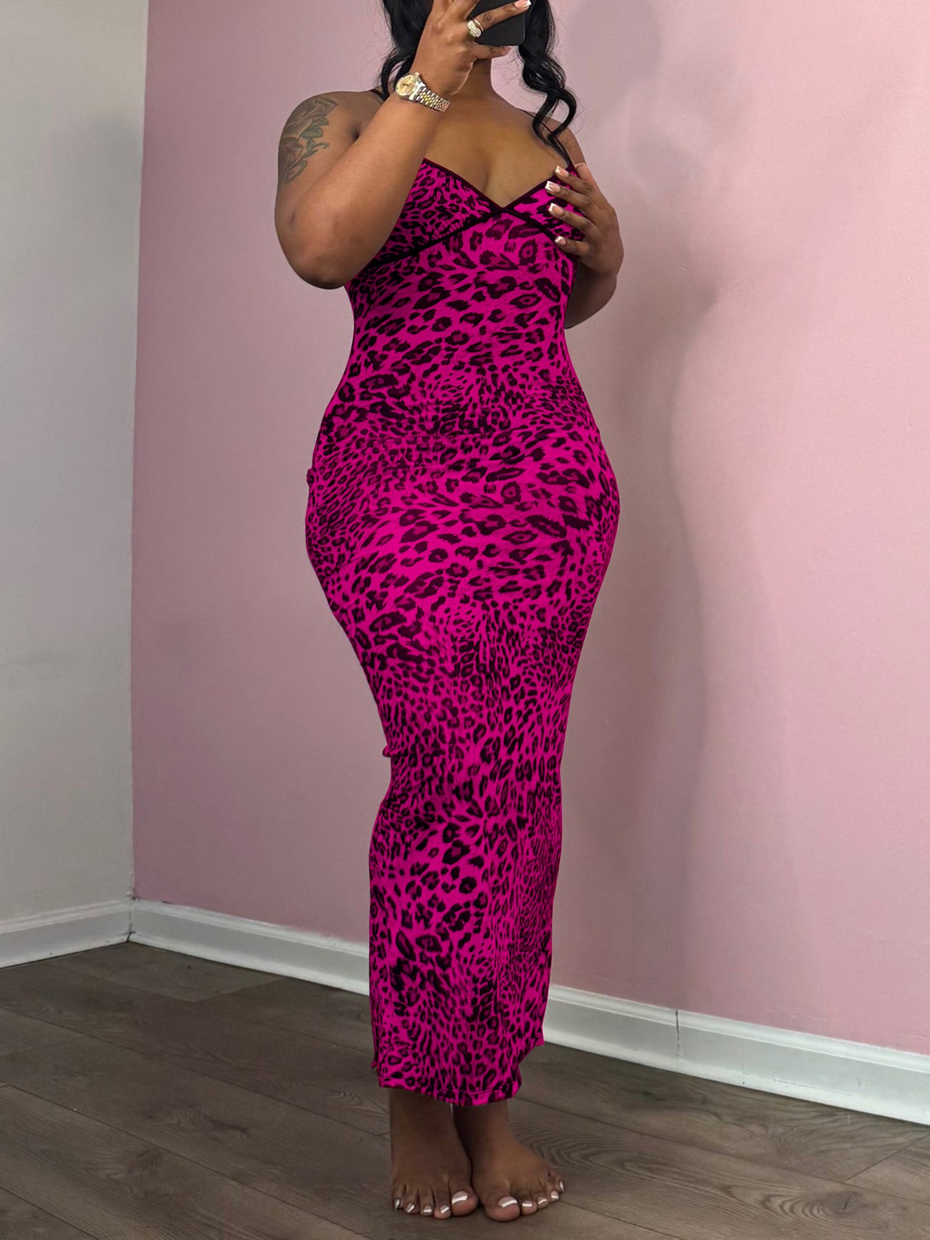 Women Summer Casual Leopard Dress 8