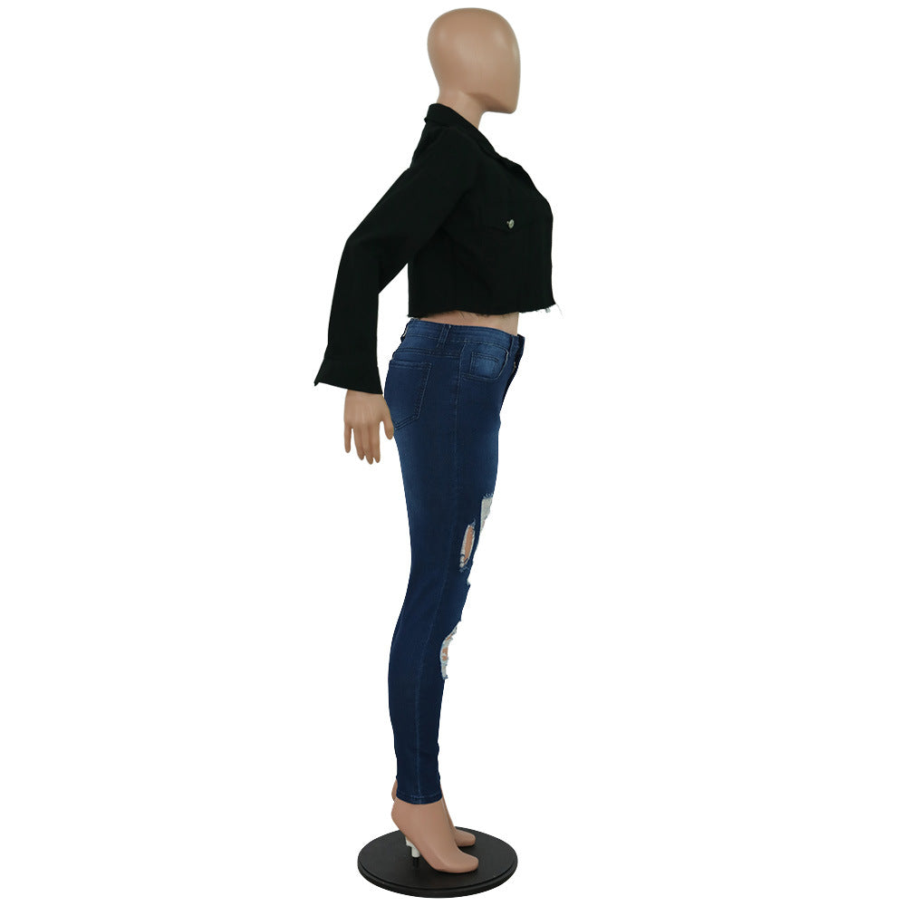 Women Fashion Denim Coat 14