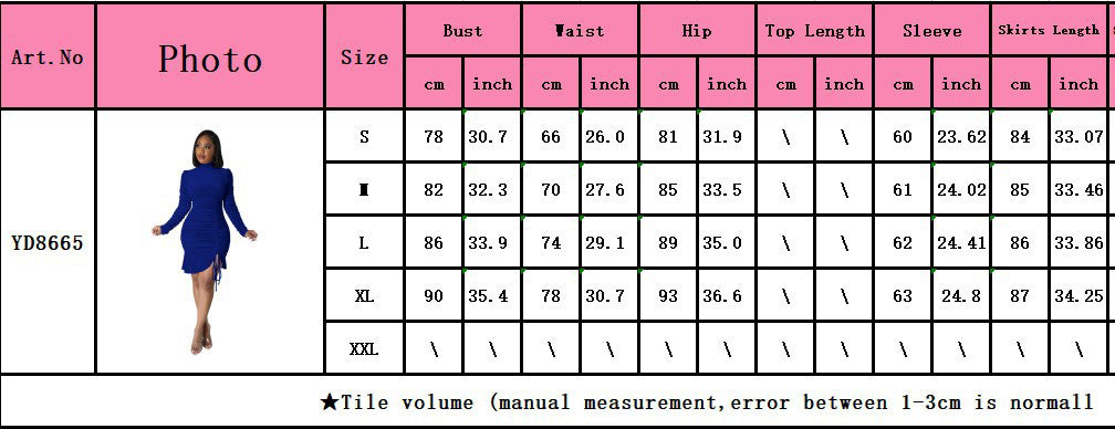 Women Velvet Stand Collar Long Sleeve Pleated Ruffle Dress 5