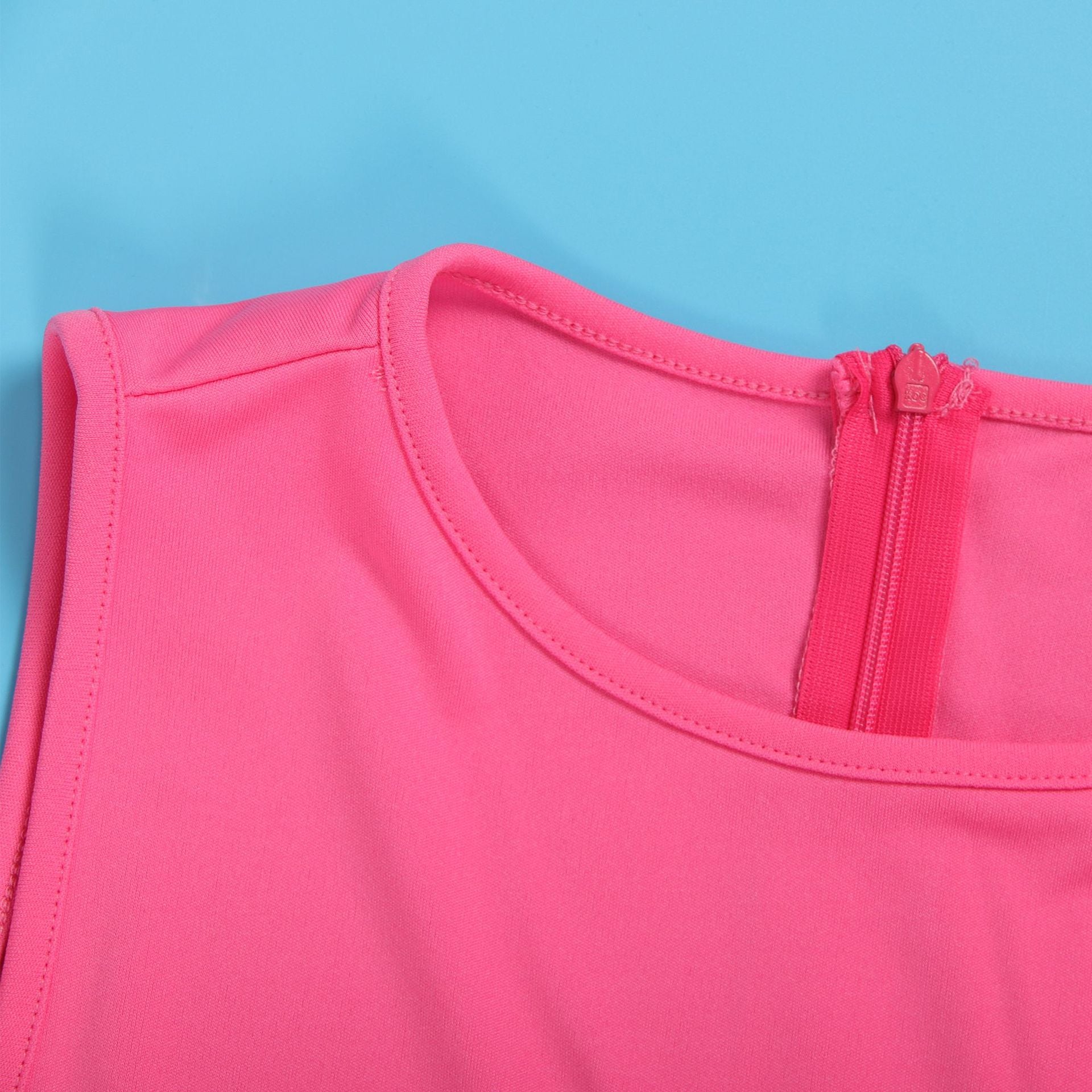 Women Casual Solid Sleeveless Feather Bodycon Dress 31