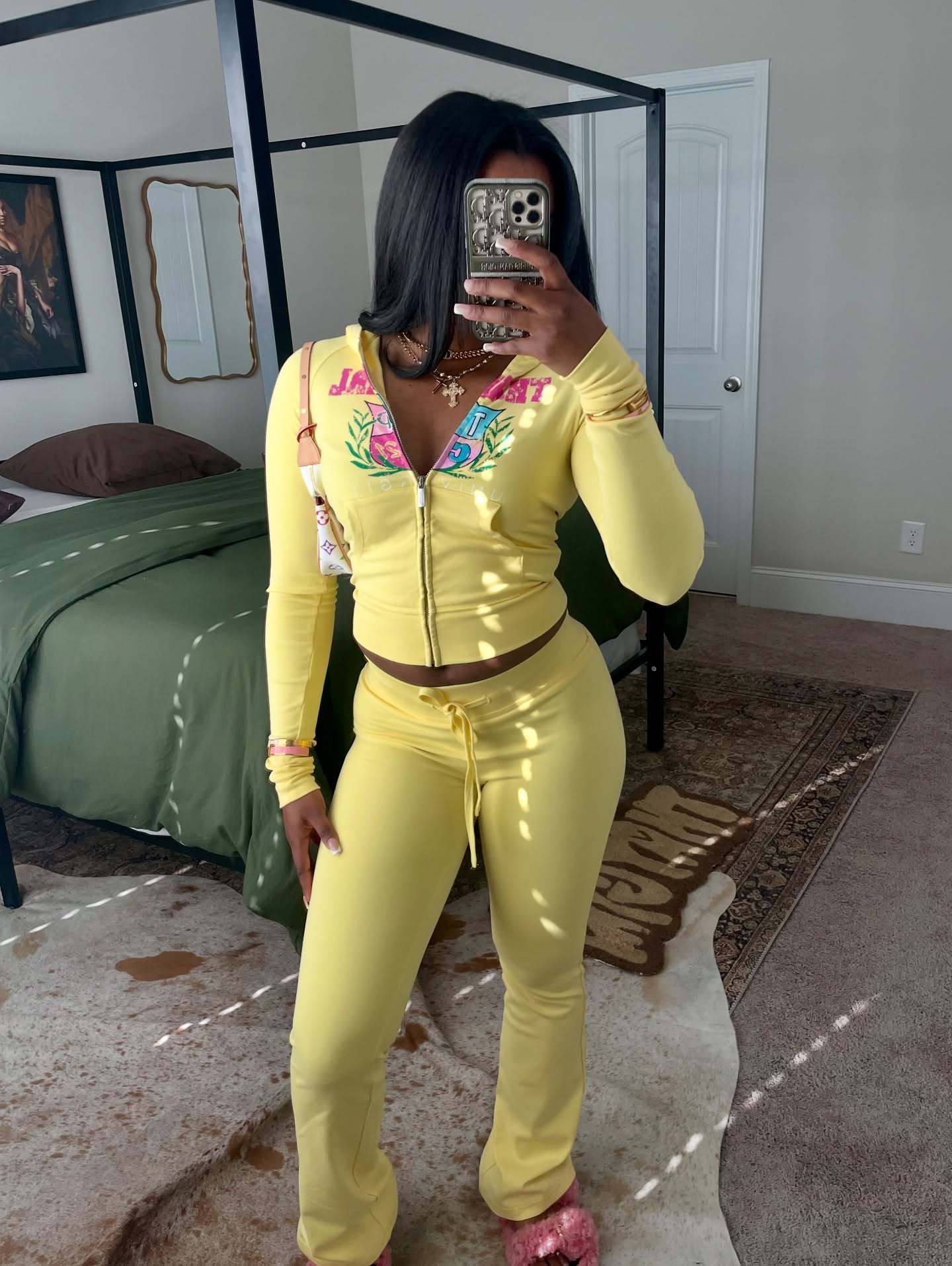 Sexy Elastic Waist Tie Hoodie Pants Casual Sporty Set Women Three-Piece Outfit 8