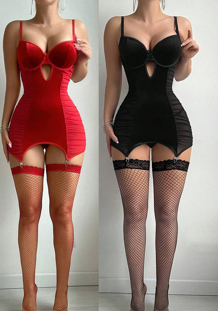 Women Suspender Nightdress Sexy Lingerie