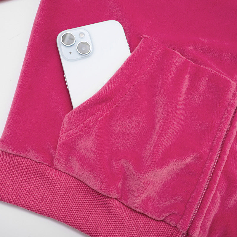 Women Sexy Hooded Long-Sleeved Crop Top and Skirt Two-Piece Casual Set 18