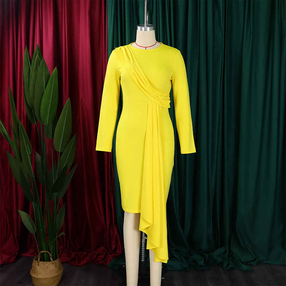 Autumn Long Sleeve Chic Elegant ol Pencil Plus Size African Dress 17