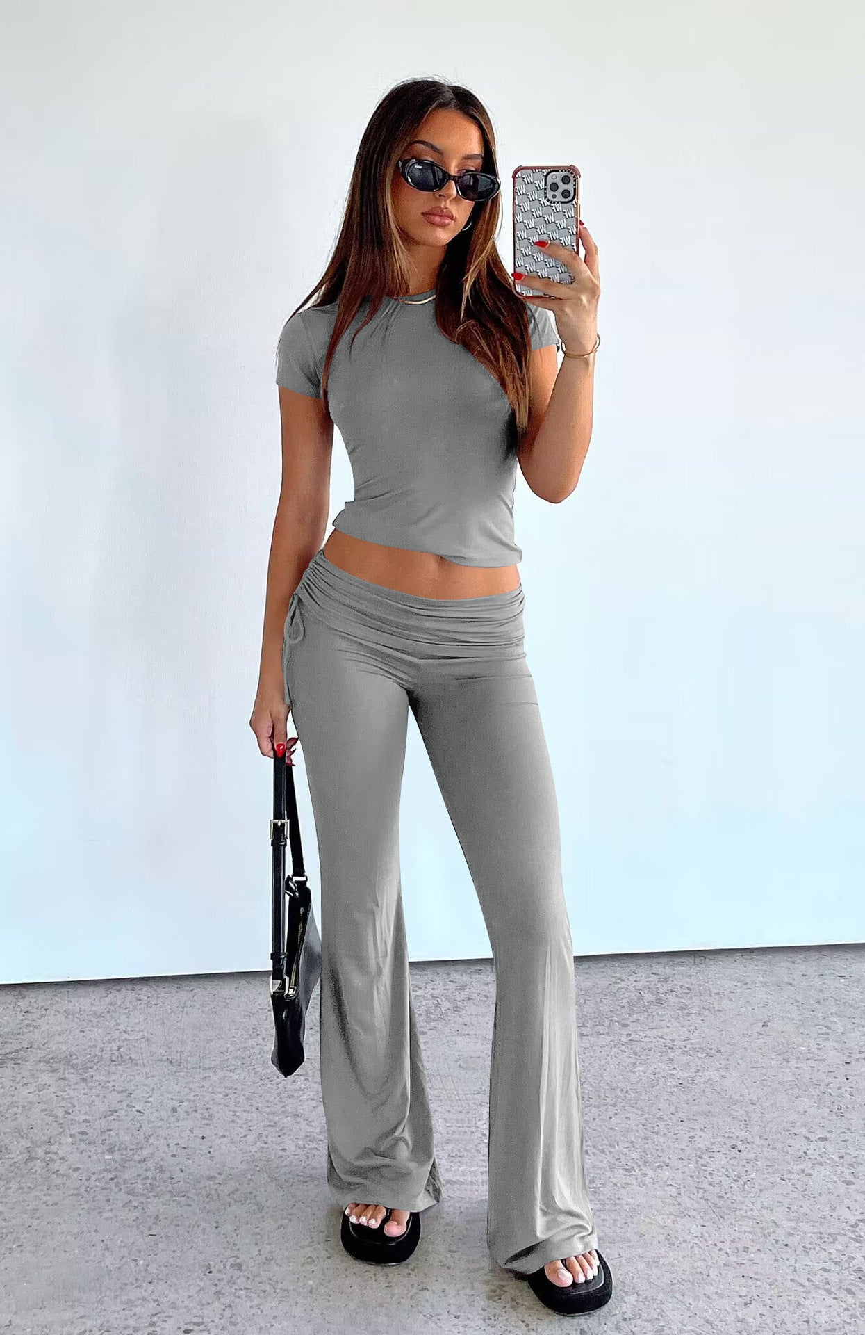 Women short-sleeved Top And Pant two-piece set 4