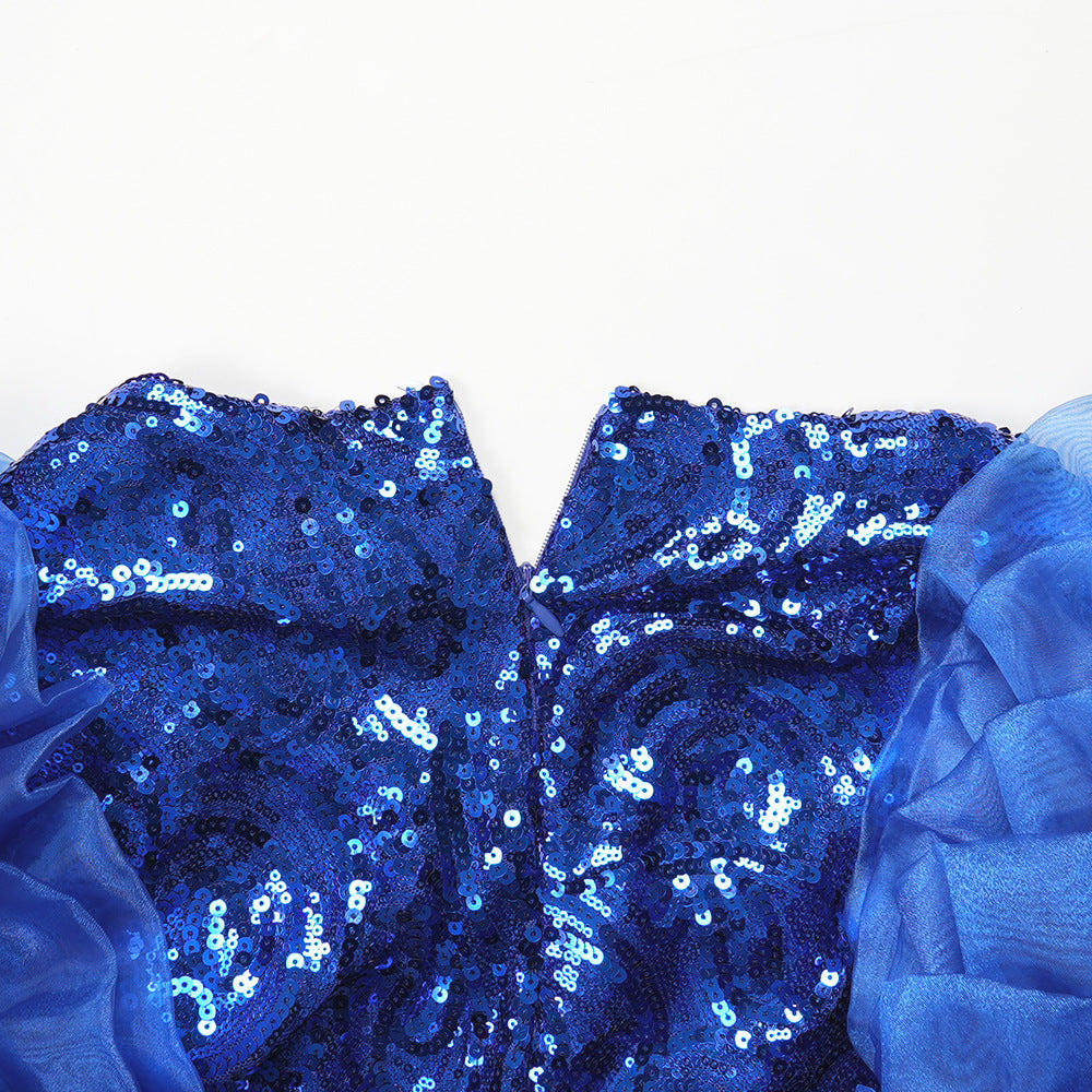 Plus Size Women Beaded Sequin Formal Party Dress 22