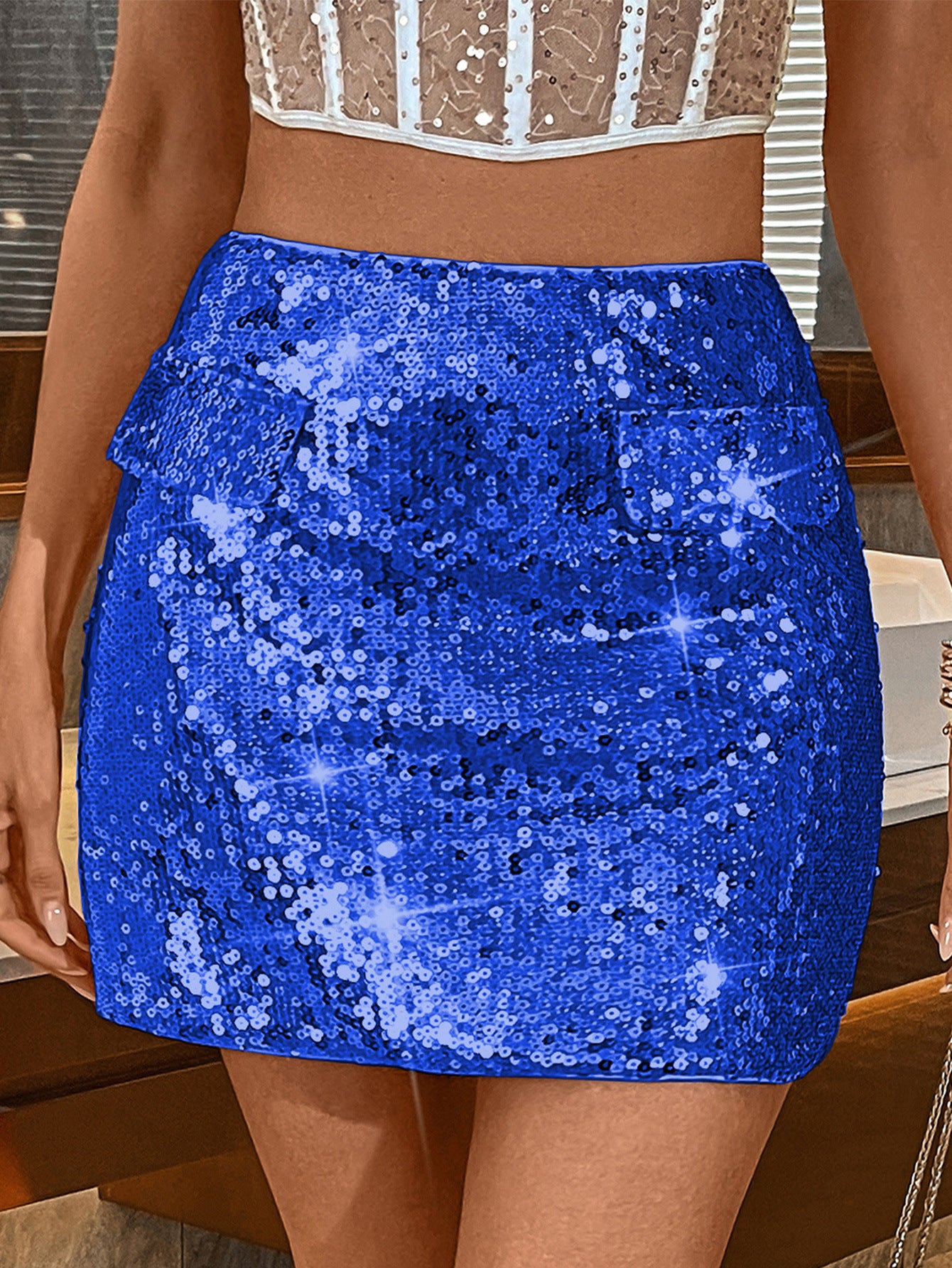 Summer women's Sexy sequined nightclub skirt 3