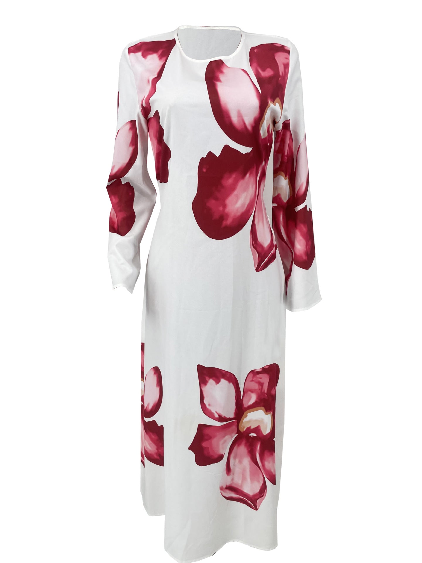 Autumn/Winter Loose Long Sleeve Printed Long Dress 6