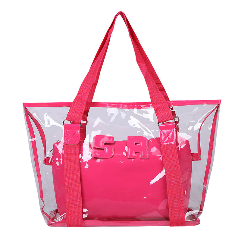 Summer Transparent Tote Bag Popular Women's Beach Bag 13