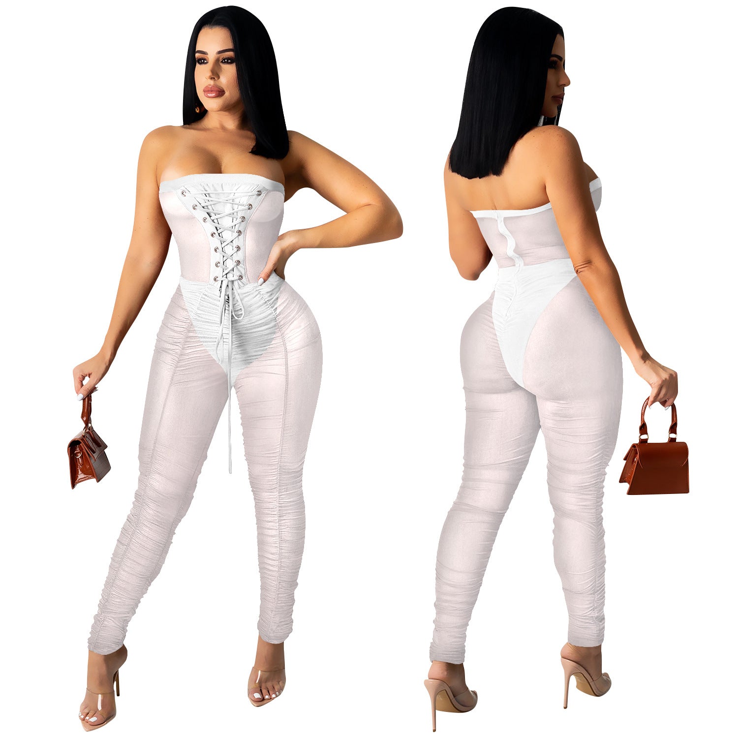 Women Sexy See-Through Jumpsuit 17